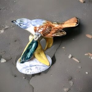 STANGL ART POTTERY Vintage #3448 BLUE HEADED VIREO Porcelain Bird Figurine